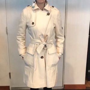 XS Cream Coat Banana Republic